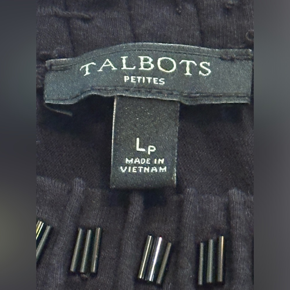 Talbots women’s petite Large beaded neck embellishments black - Picture 4 of 4